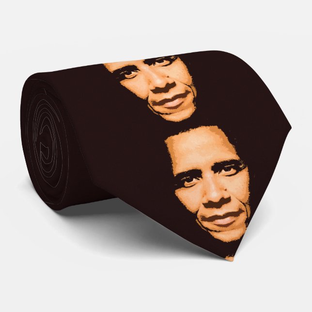 Gravata Barack Obama enfrenta o laço (Rolled)