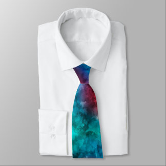 Gravata Barra Elegante Vermelha e Azul Verde