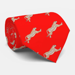 Gravata Baseball de futebol de Mascot da Equipe Cougar