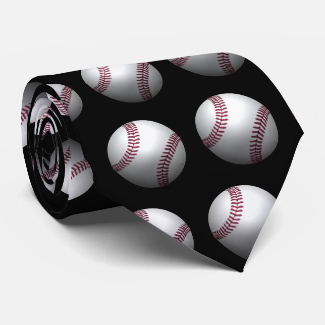 Gravata Baseball - Efeito 3D (Rolled)