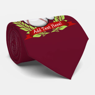 Gravata Basebol com um chapéu do papai noel do estilo do