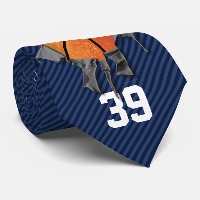 Gravata Basquete Torn (escuro/personalizado) (Rolled)