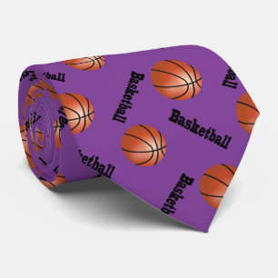 Gravata Basquetebol roxo desportivo do fundo  
