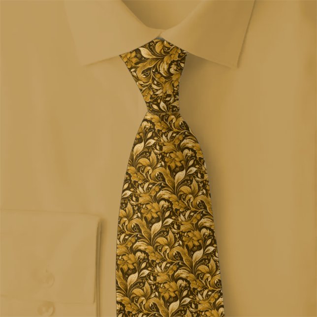 Gravata Batik Botânico Caramelo (Criador carregado)