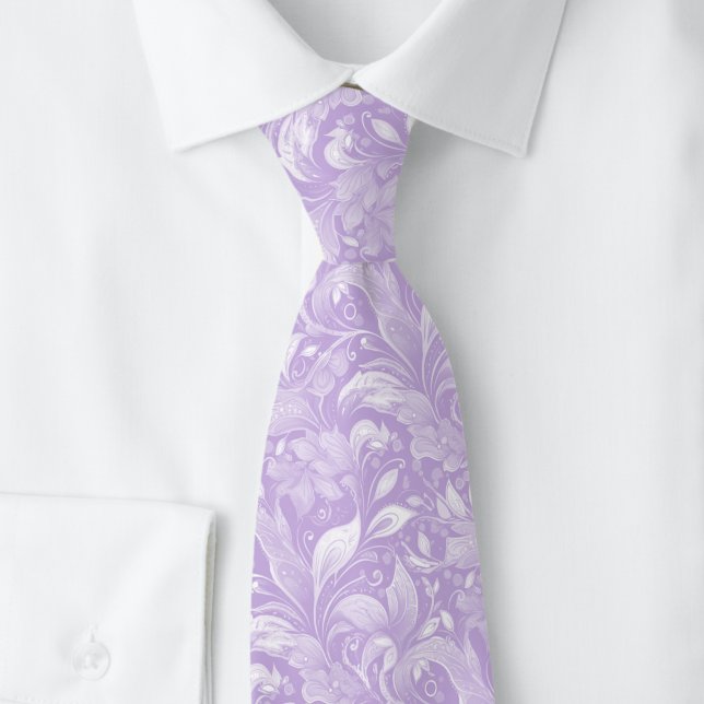 Gravata Batik Botânico de Lavanda (Criador carregado)