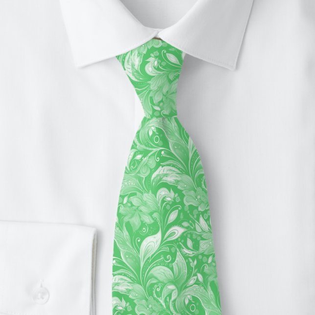 Gravata Batik Botânico Esmeralda (Criador carregado)