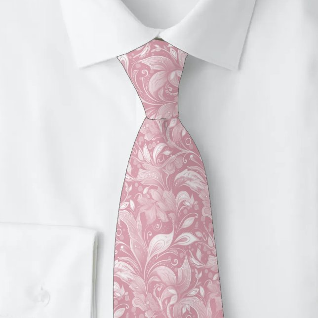 Gravata Batik Botânico Rosa Empoeirado (Criador carregado)