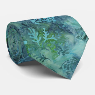 Gravata Batik das tartarugas de mar