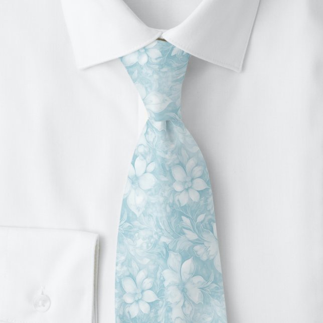 Gravata Batik Floral Azul Sereno (Criador carregado)