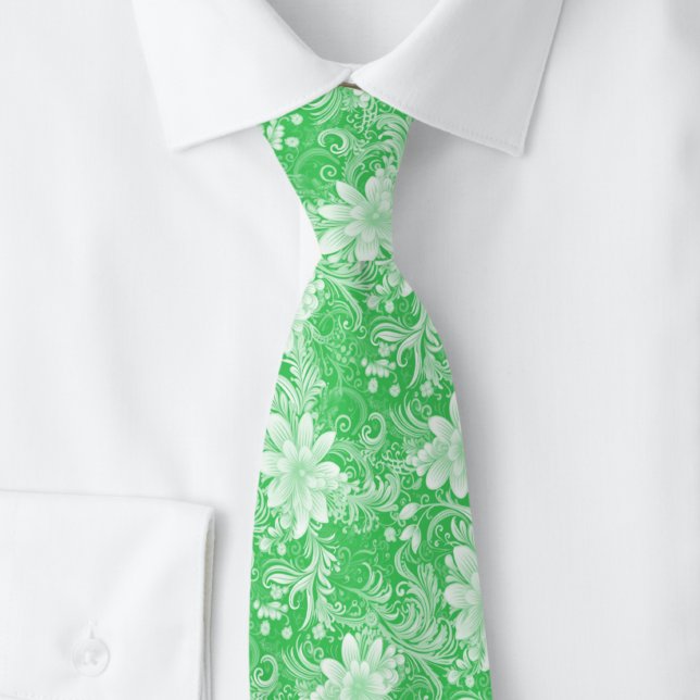 Gravata Batik Floral Esmeralda (Criador carregado)