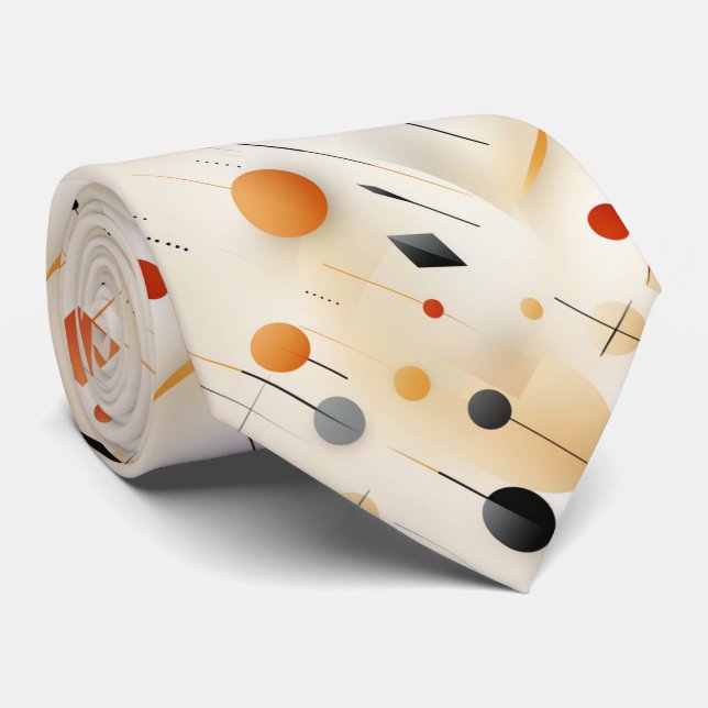 Gravata Bauhaus Abstrato (Rolled)
