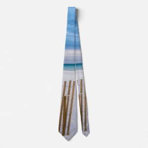 Gravata Beach Fence Morning Destin Florida Neck Tie