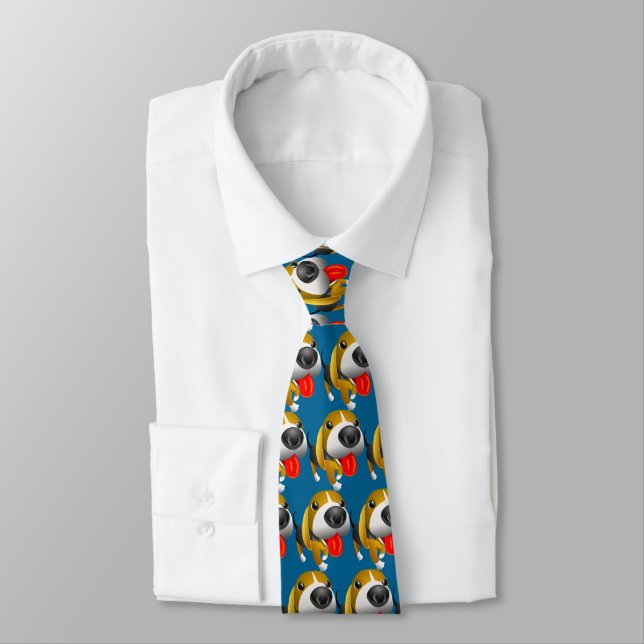 Gravata Beagle Cute Cartoon Dog Tie (Amarrado)