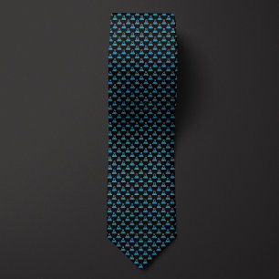 Gravata Beaker de Química Negro e Azul