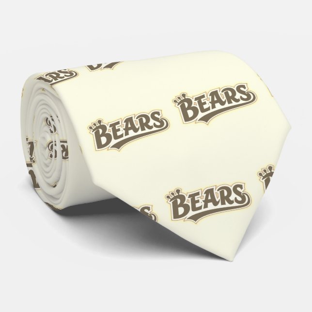Gravata Bears Sports Team Necktie (Rolled)