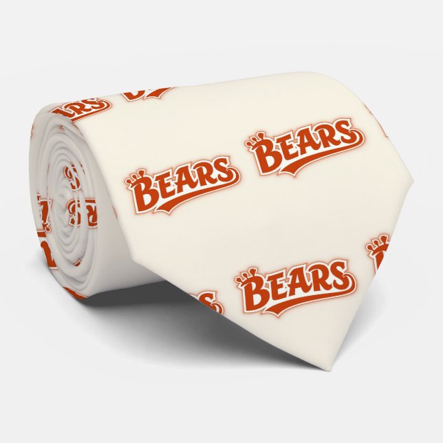 Gravata Bears Sports Team Necktie (Rolled)