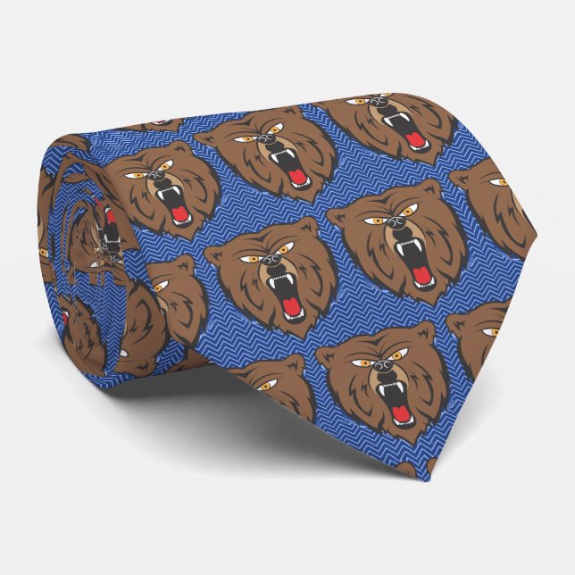 Gravata Bears Team Mascot Futebol Necktie (Rolled)