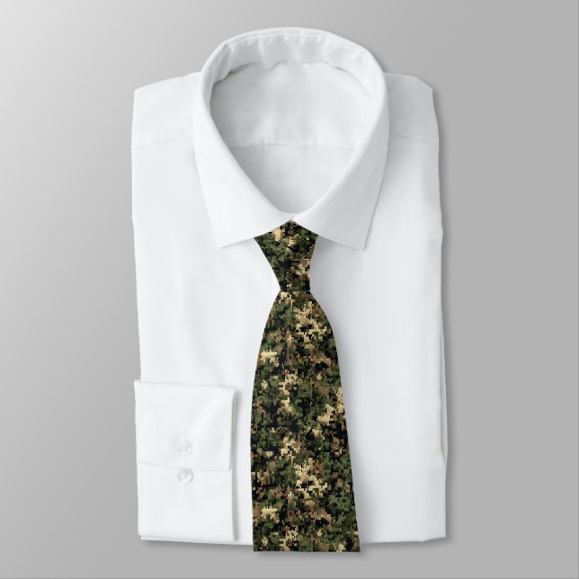 Gravata Beautiful Father'S Day Gifts Camouflage  (Amarrado)