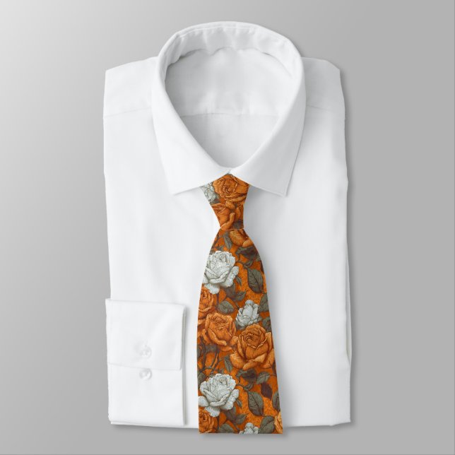 Gravata Beautiful Menswear Ties Gardenias Flower (Amarrado)