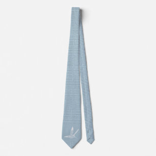 Gravata Bebê Azul e Branco Elegante