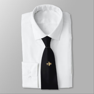 Gravata Bee - abelha - black - preto
