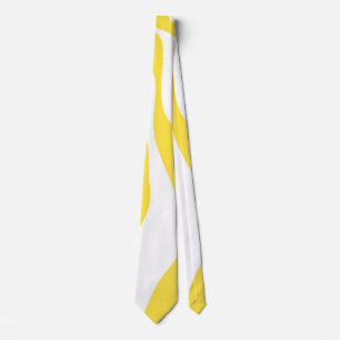 Gravata Bei e Fluxo 4 em amarelo-limão e branco