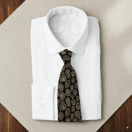 Gravata Beige venenoso fóssil trilobite padrão amonita