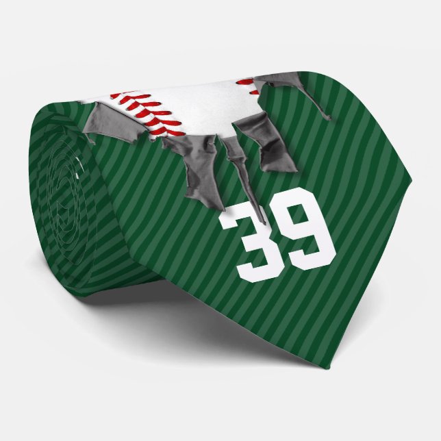 Gravata Beisebol Torno (escuro/personalizado) (Rolled)