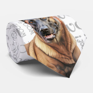 Gravata Belga Malinois Engraçado Woody Cachorro de Natal