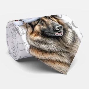 Gravata Belga Tervuren Funny Wown Cachorro de Natal