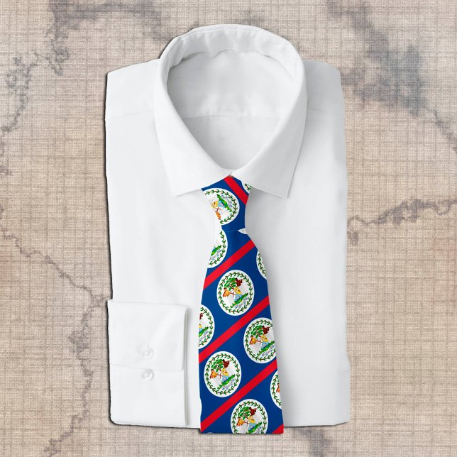 Gravata Belize Gravatas, moda Belizean Flag, negócios (Criador carregado)