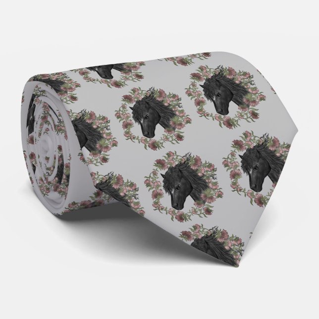 Gravata Bellflower Black Horse (Rolled)