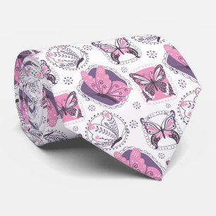 Gravata Belo colar de ninho de borboleta Floral