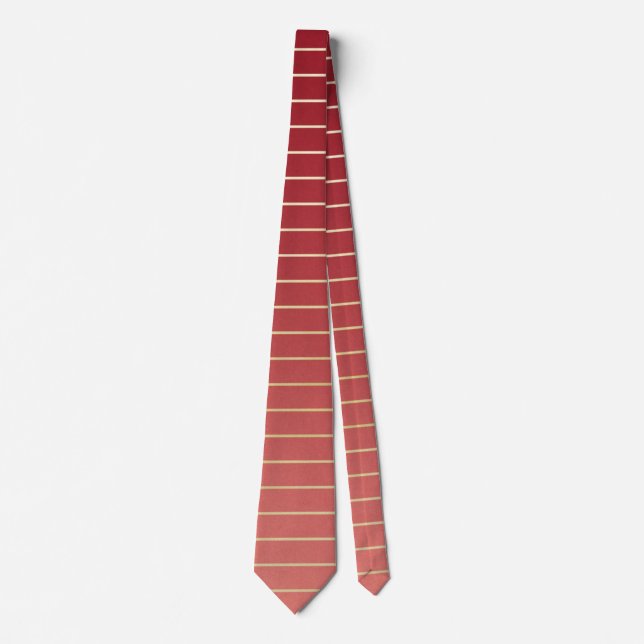 Gravata Belo Elegante Dourado Vermelho (Frente)