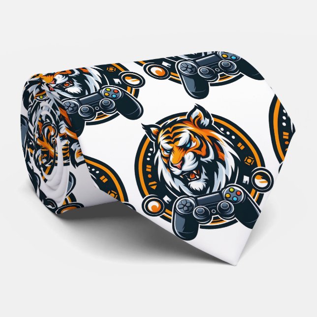 Gravata Bengala Tigre Gamer (Rolled)