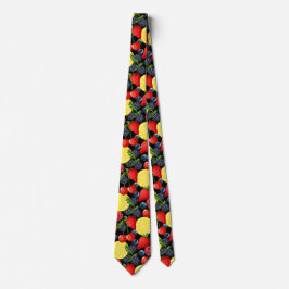Gravata Berries & Citrus Pattern Men’s Necktie