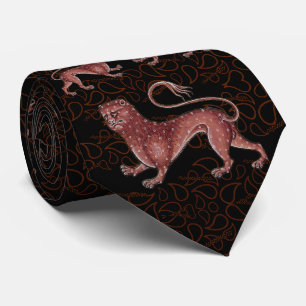 Gravata Bestial Dourado Azul Castanho Vermelho Nec Medieva
