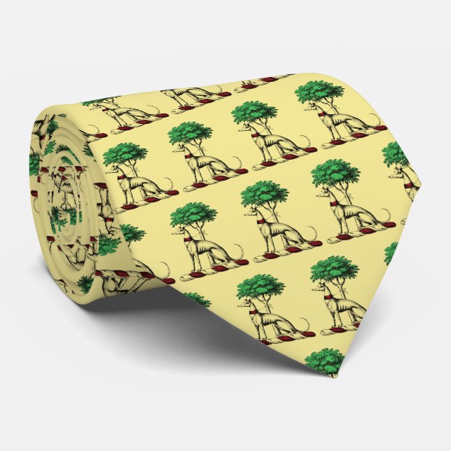 Gravata Bicho De Greyhound Com Emblem De Crest Heráldico D (Rolled)