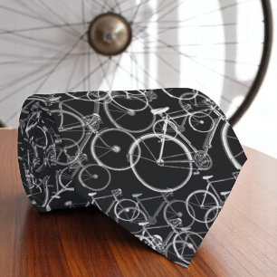Gravata bicicleta. padrão pedal do traje