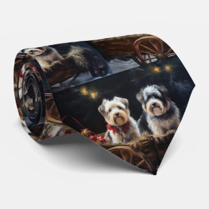 Gravata Biewer Terrier Neve Trenó Natal Decoração de Natal