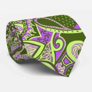 Gravata Bilateral floral de Paisley da viagem da onda