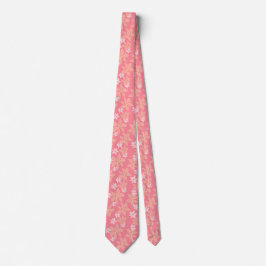 Gravata Billy Bong Hawaiian - April Wine Floral Satin Tie