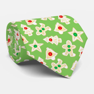 Gravata Biscoitos de pão de fôlego verde Natal