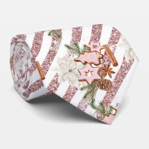 Gravata Biscoitos de Pão-de-Pão-Rosa de Natal