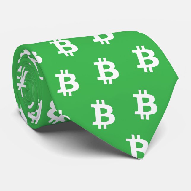 Gravata Bitcoin Verde #1 (Rolled)