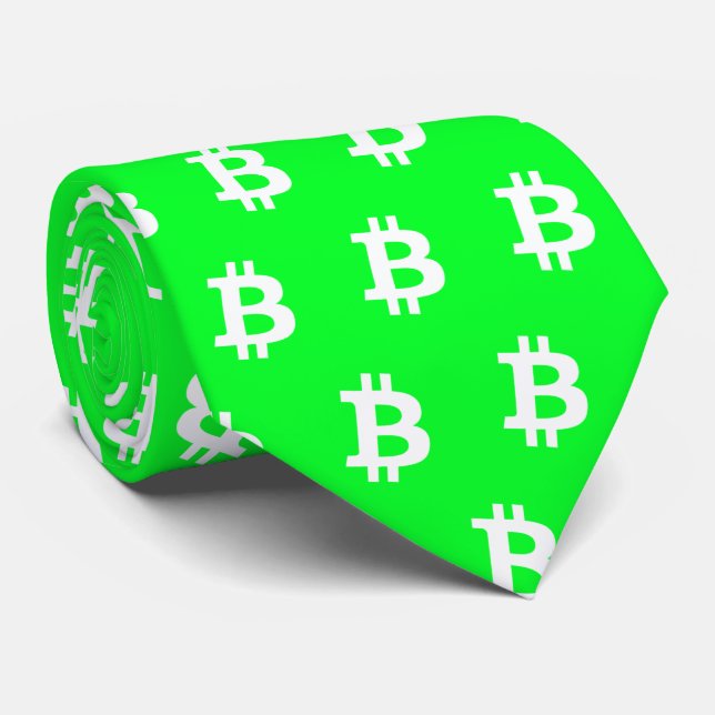 Gravata Bitcoin Verde #3 (Rolled)
