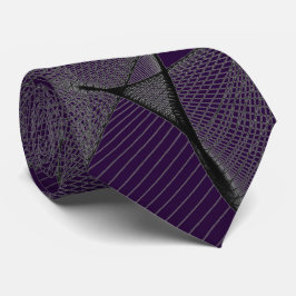 Gravata Black Ameyst & Silver Lace "Spider Web"