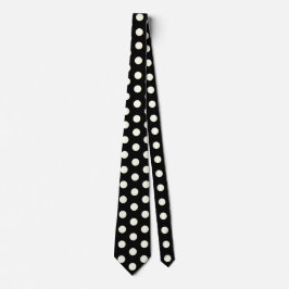 Gravata Black and Ivory Racing Silks Polka Dot Derby Day