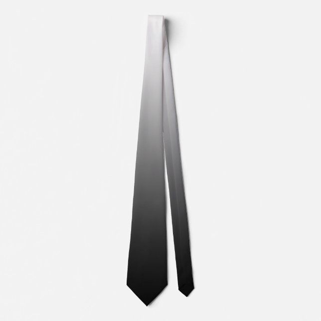 Gravata Black and white ombre  (Frente)