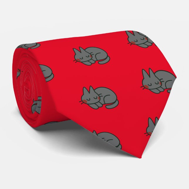 Gravata Black cat (Rolled)